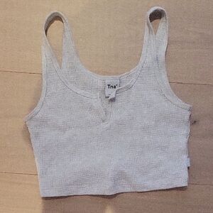 Tna Women's Cream Ribbed Tank Top